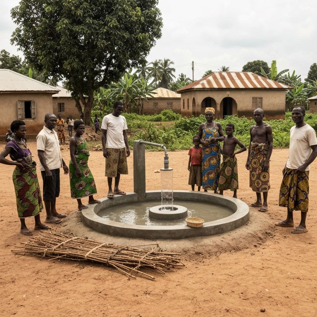 Construction de puits à Tori